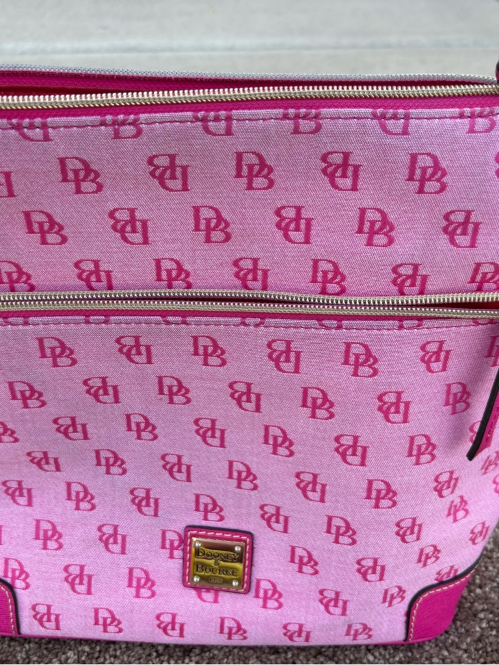Dooney & Bourke Pink Monogram Crossbody Bag